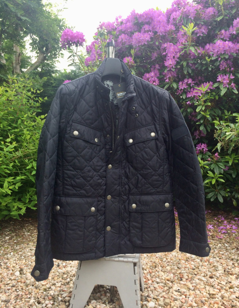 BARBOUR INTERNATIONAL AERIAL QUILTED JACKET - NAVY BLUE - NEW WITH TAGS - SIZE M