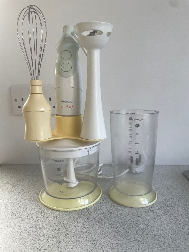 Kenwood Wizard 3-In-1 Hand Blender 2 speed with Whisk Chopping Bowl & Container