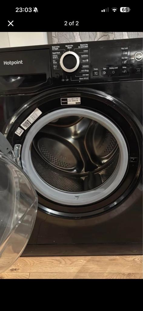 Hotpoint Black Washing Machine, Good Condition