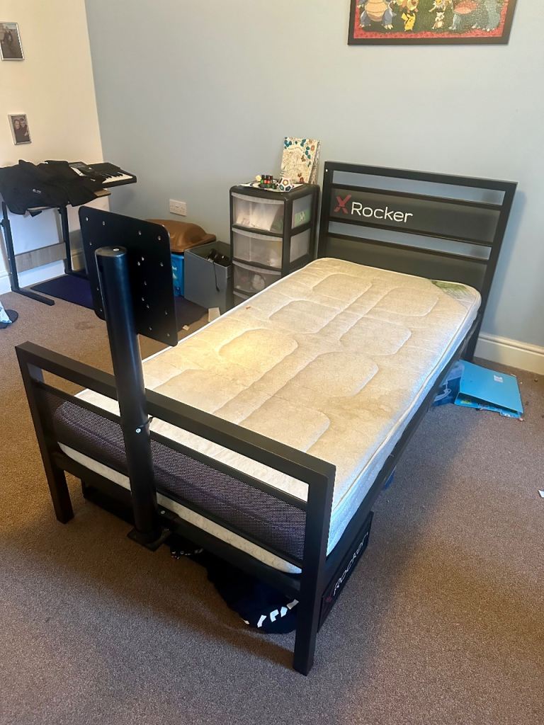 X Rocker Gaming Bed with Integrated TV Mount