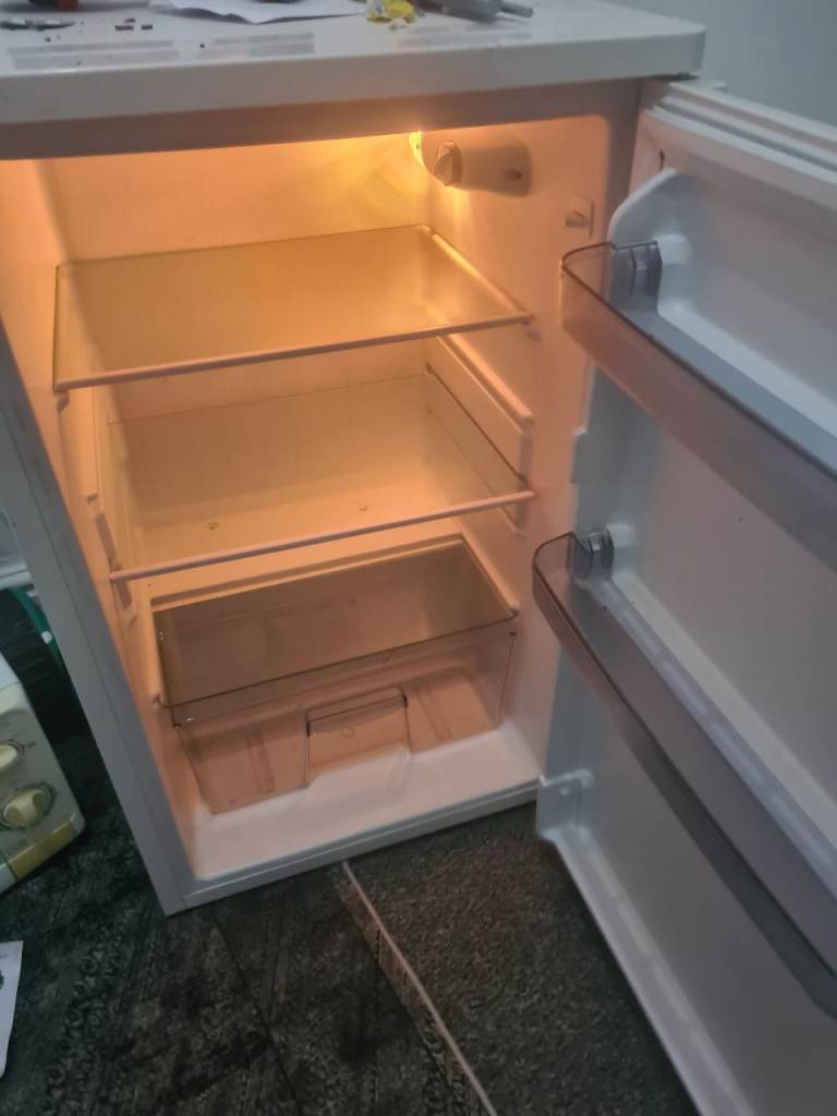 Compact White Fridge Freezer – Good Working Condition