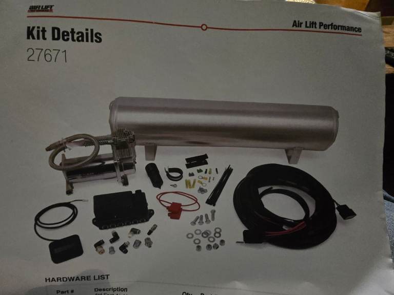 Air lift performance v2 management full kit with compressor and tank for air ride 