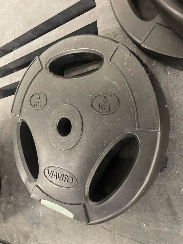 Viavito 5KG Tri grip Vinyl Standard Weight Plates - Great For Home Gym Use