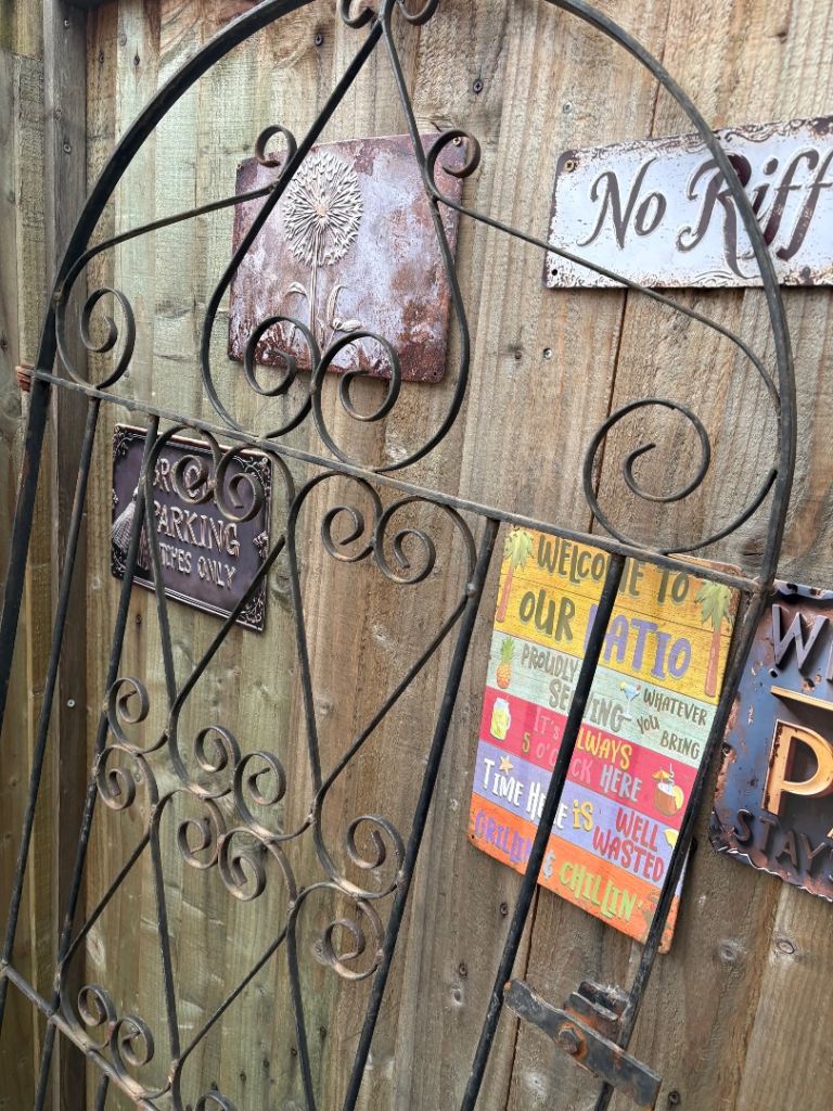 Decorative Wrought Iron Garden Gate – Good Condition