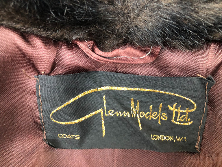 Vintage Tissavel black/brown faux fur jacket S/M ONO - VG vintage condition