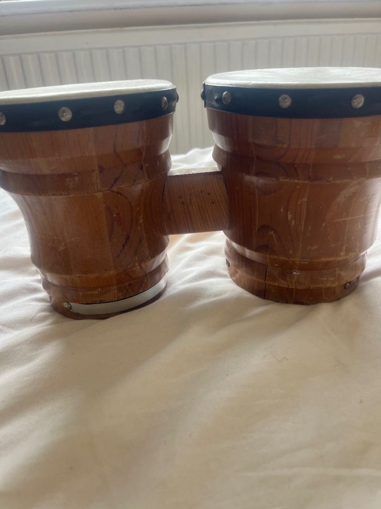 Wooden Bongo Drums – Good Condition