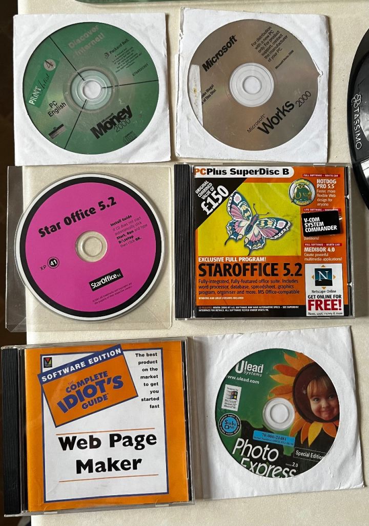 New Old Stock PC CD-ROM Office Discs - Microsoft, Star Office