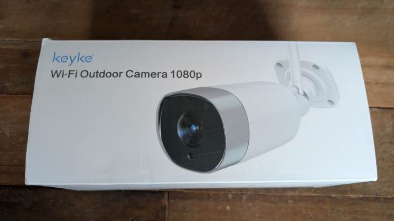keyke Wi-Fi Outdoor Camera 1080p – NEW, White