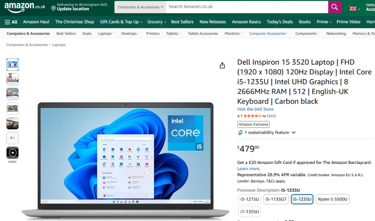Dell Inspiron 15.6" FHD – 120Hz – i5 – 512GB – 💯Battery Health