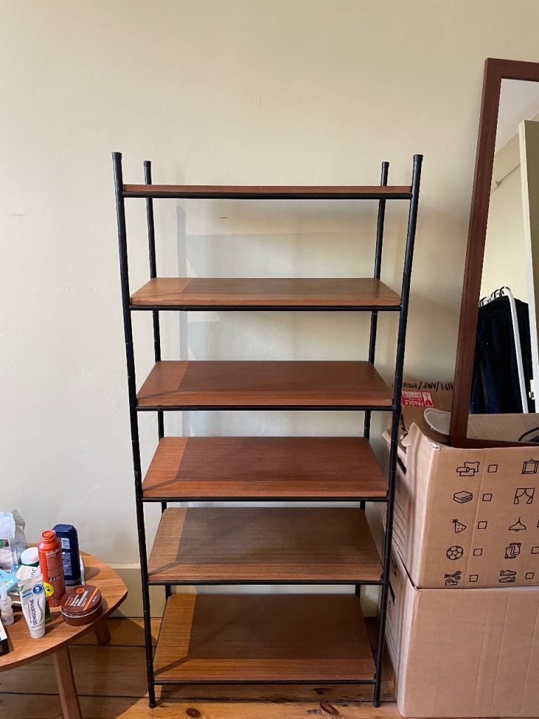 Swedish mid-century wooden shelves