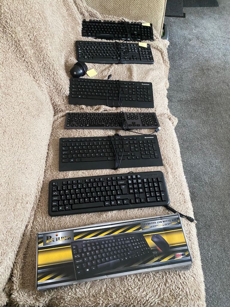 8 X Keyboard & 2 X Mouse Bundle Exc Cond Includes Rii Gaming Board & B Friend