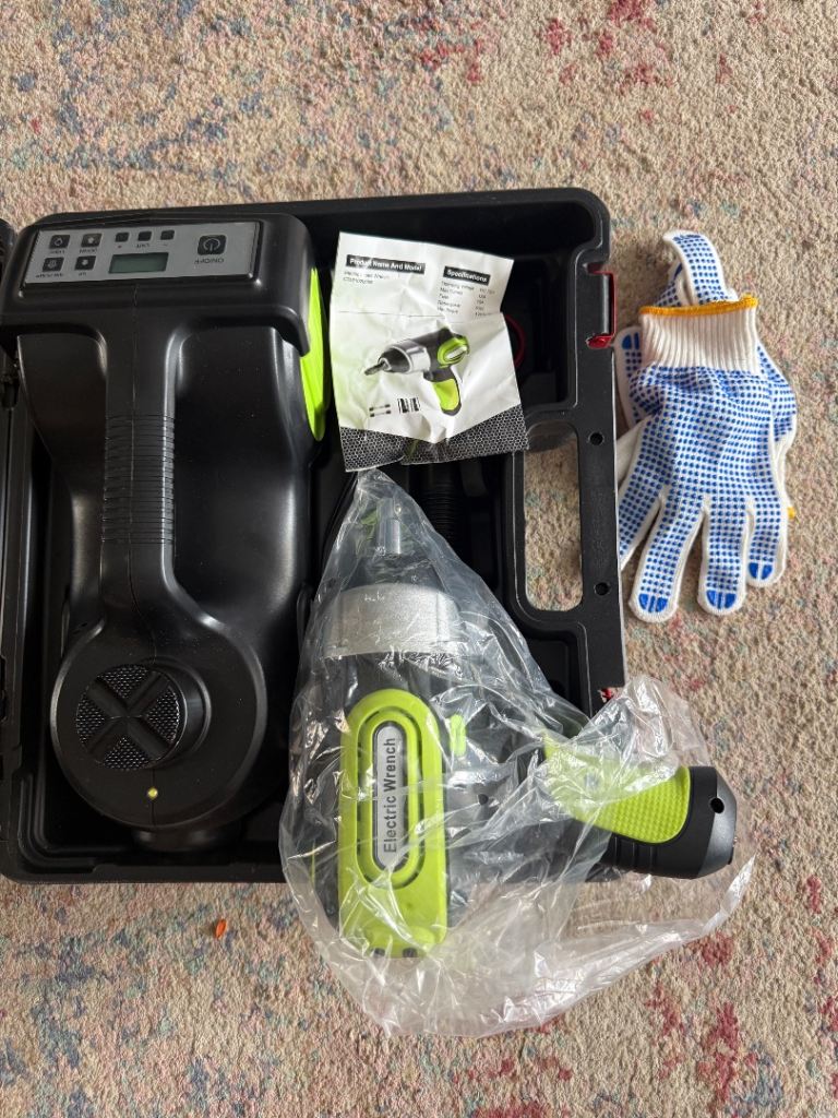 Car Power Jack and Impact Wrench Set