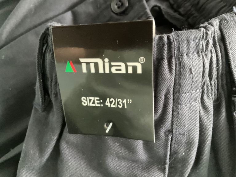 Mian Men's Trousers - New with Tags, Black 42/31