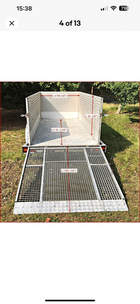 Superb High Sided Trailer Approx 12 x 5 ft