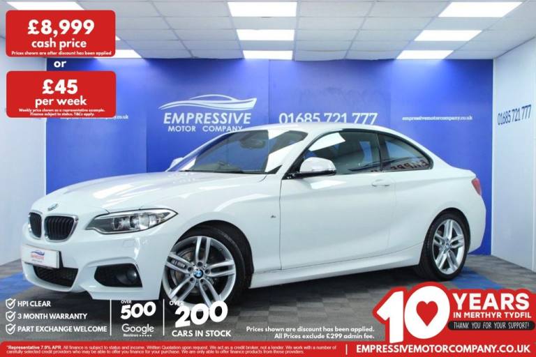2017 17 BMW 2 SERIES 2.0 218D M SPORT 2D 148 BHP DIESEL