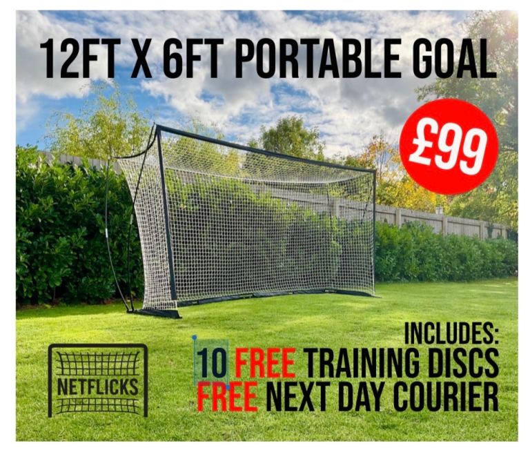 12ft x 6ft Portable Goal ONLY £99 by NETFLICKS 🇬🇧 