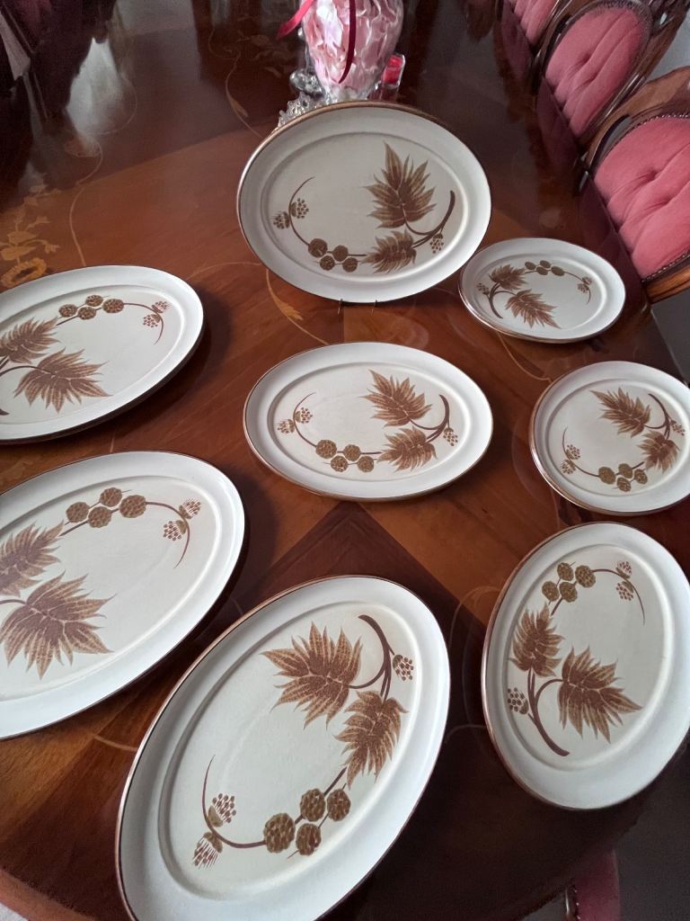 Denby  Cotswold Stoneware 8 Oval dinner/serving plates 