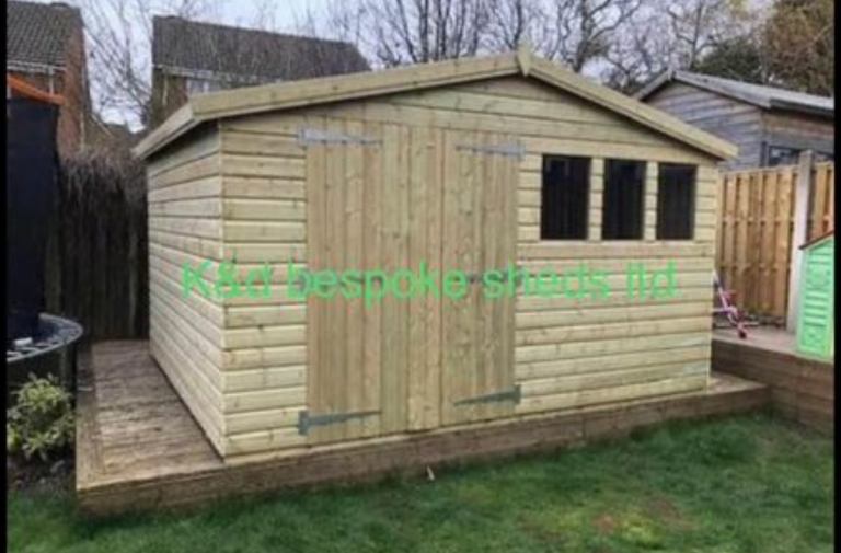 12x10 apex double door 3 windows 