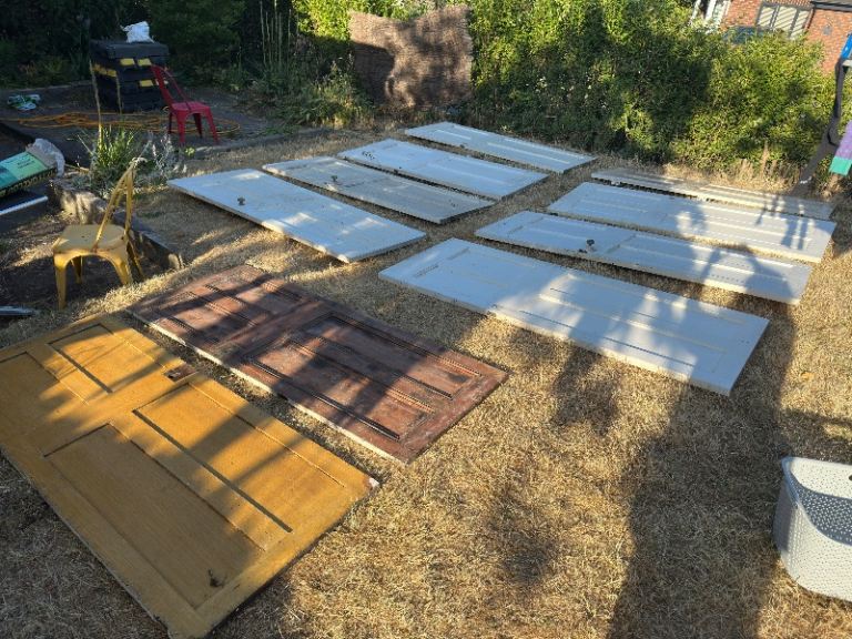 Ten Solid Four Panel Doors - FREE
