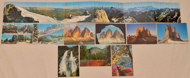 10x vintage (ca. 1990) unused postcards from the Italian Dolomites