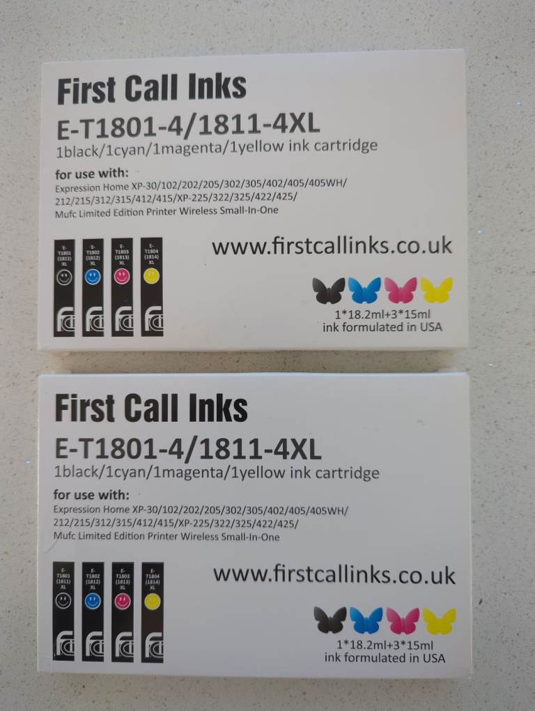 Various compatible Epson ink cartridges E-T1801-4 / 1811-4XL