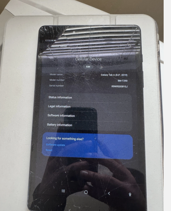 Samsung Galaxy Tab A 8.0" (2019) SM-T290 32GB Wi-Fi Black Tablet Cracked