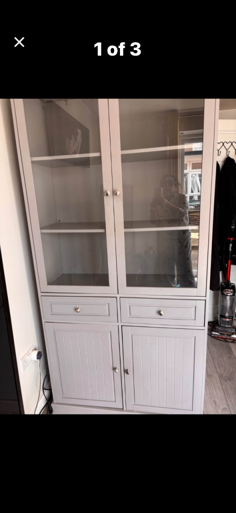 Grey display cabinet 