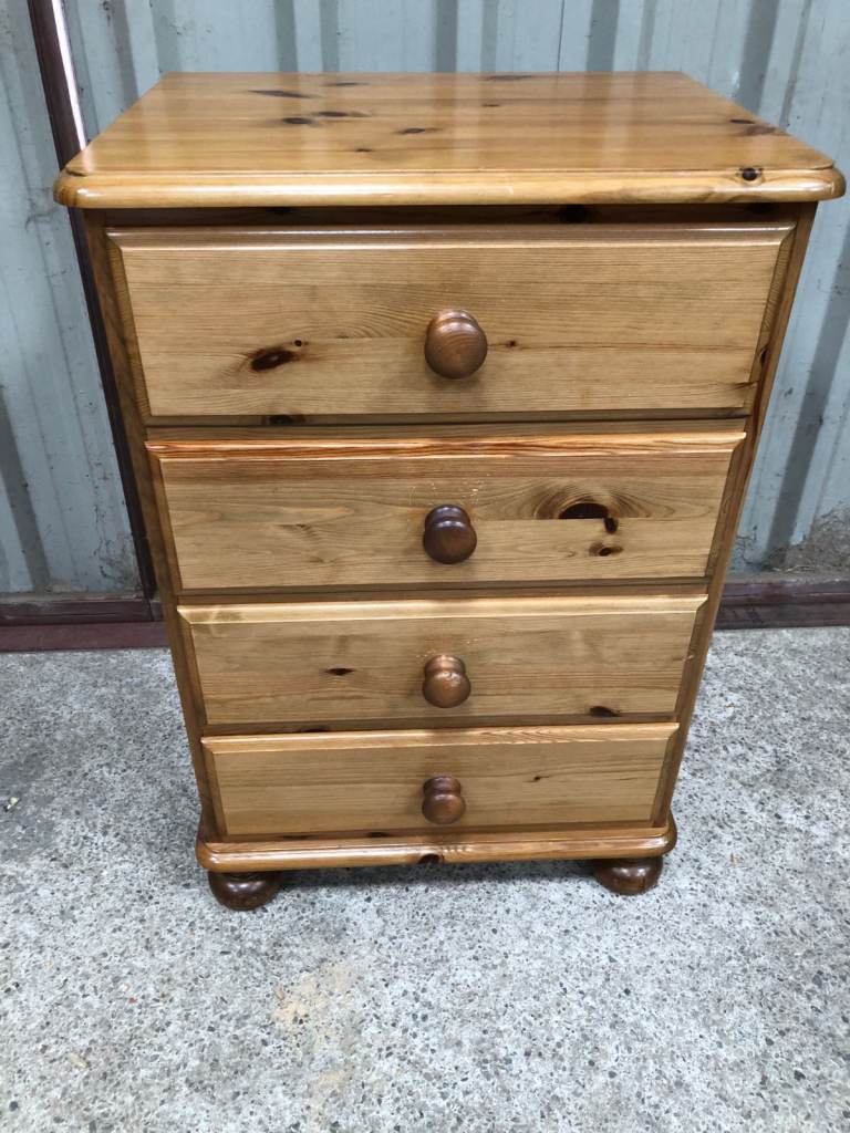 Solid Pine Chest of 4 Drawers by Ducal – Good Condition