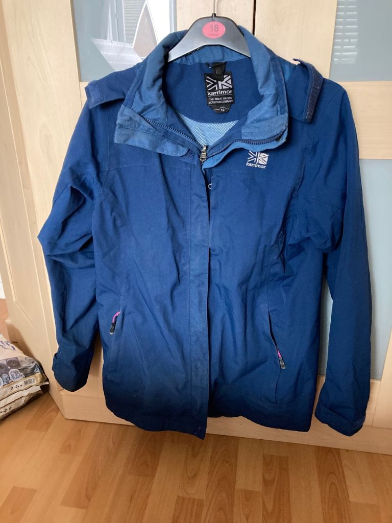 Ladies size 12 Karrimor Weathertite Blue Jacket/coat
