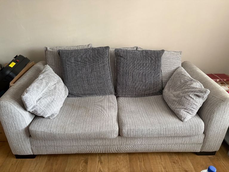 Sofa bed and cuddle chair with foot stool