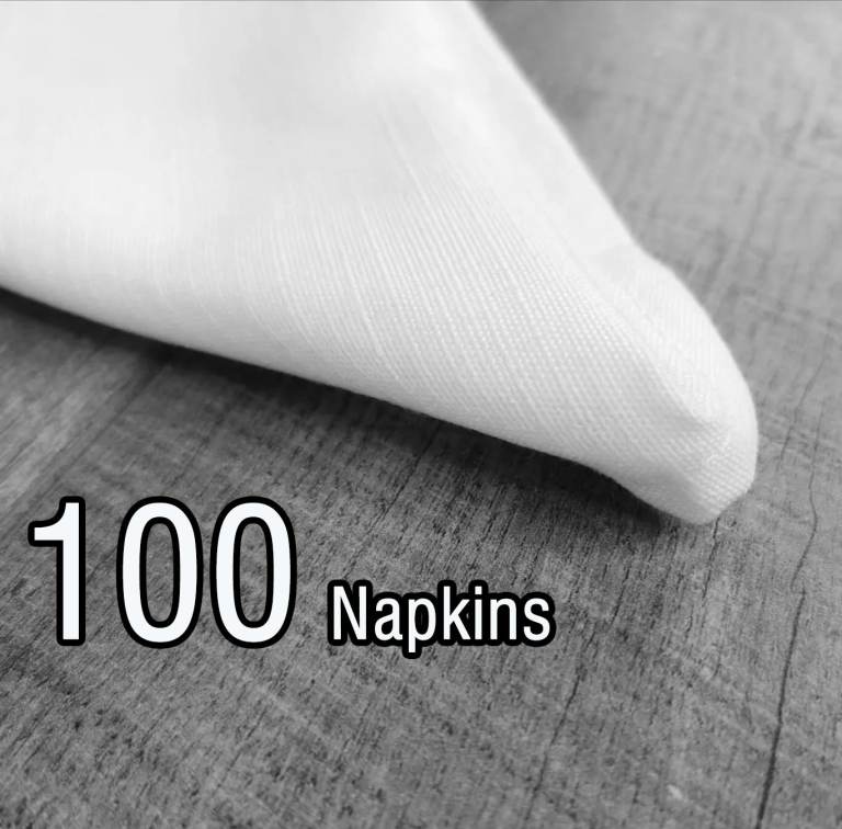 100pcs Table Linen Napkins Dinner Cloth for Restaurant Hotel Wedding - Brand New