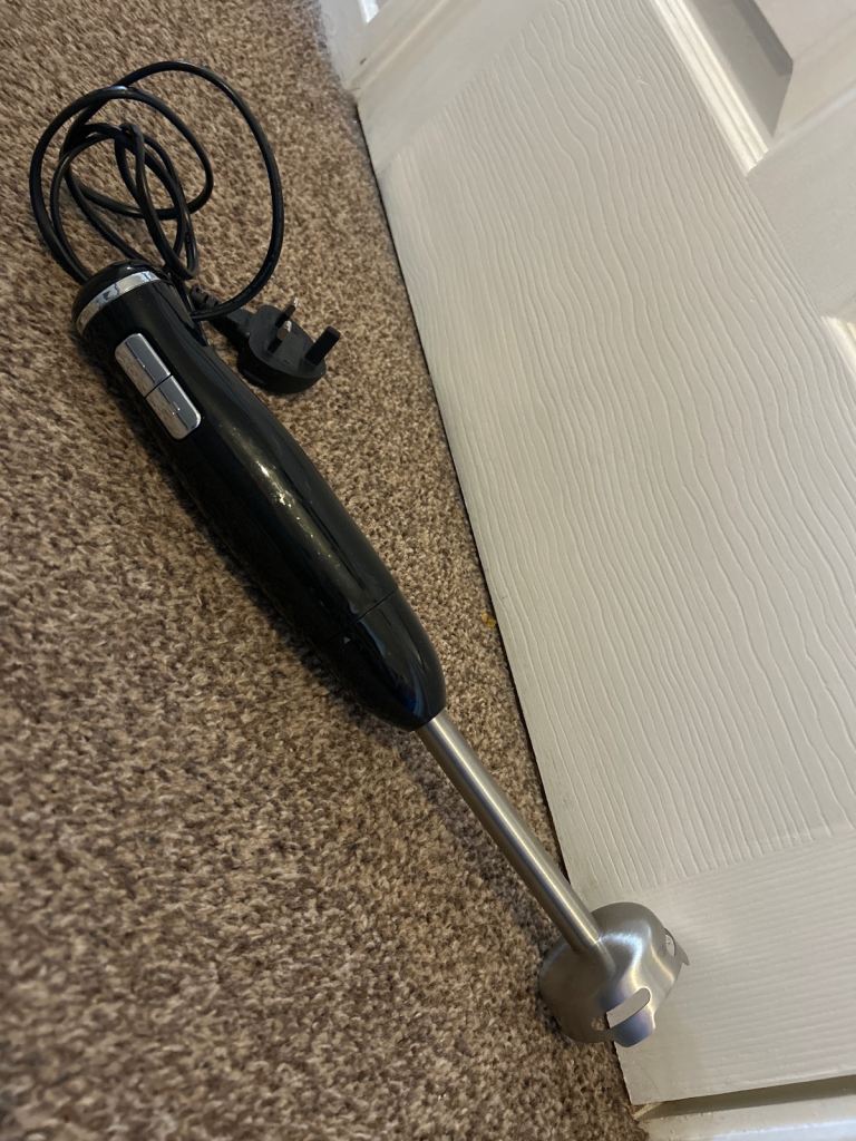 George Asda hand electrical blender black and silver liquidiser for soup and baby food