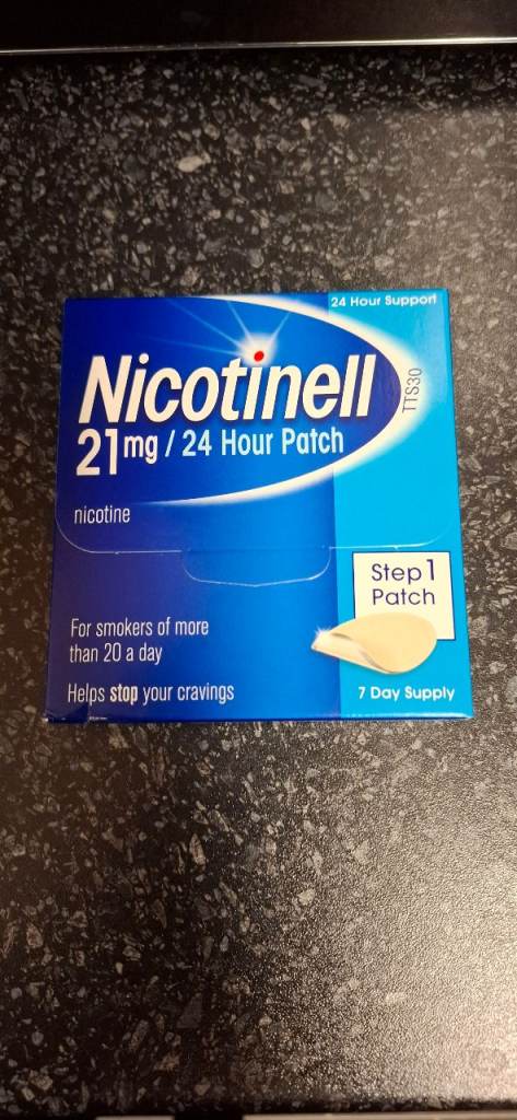 Nicotinell 21mg 24 hour patches 7 day supply