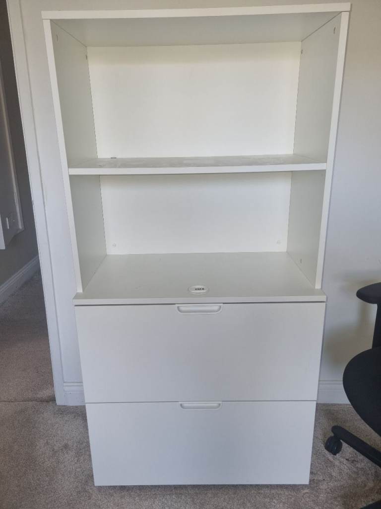 Free delivery within 10-miles - Ikea Galant filing cabinet with display shelves - good condition