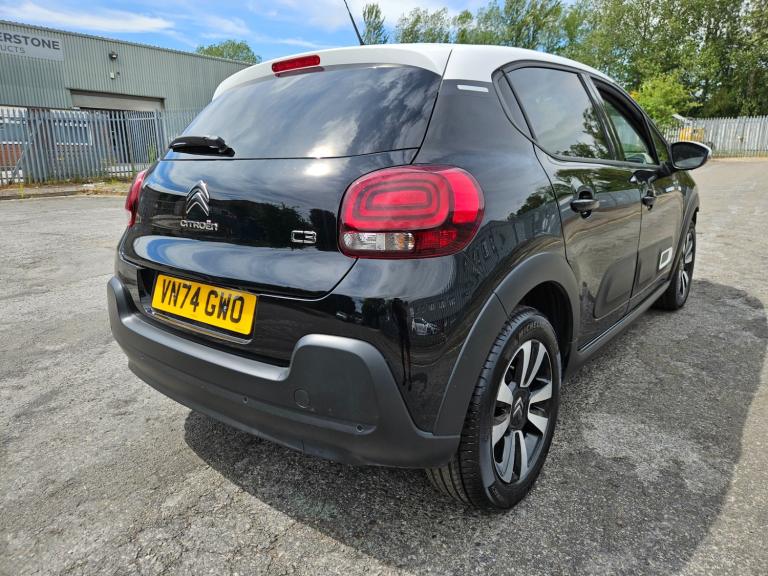 2024 74 Citroen C3 1.2 PureTech Plus 5dr Black Light Damaged Salvage 