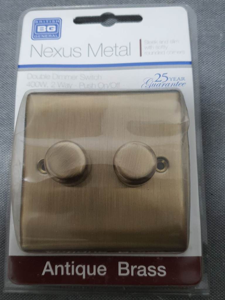 NEXUS Metal Double Dimmer Switch