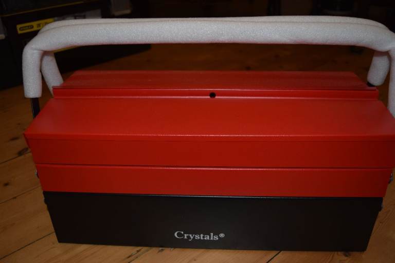 Crystals Red & Black Metal Toolbox – New