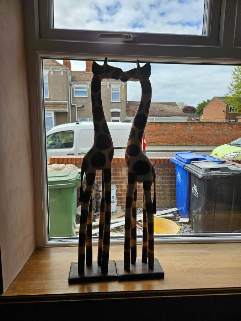 Wooden giraffes 