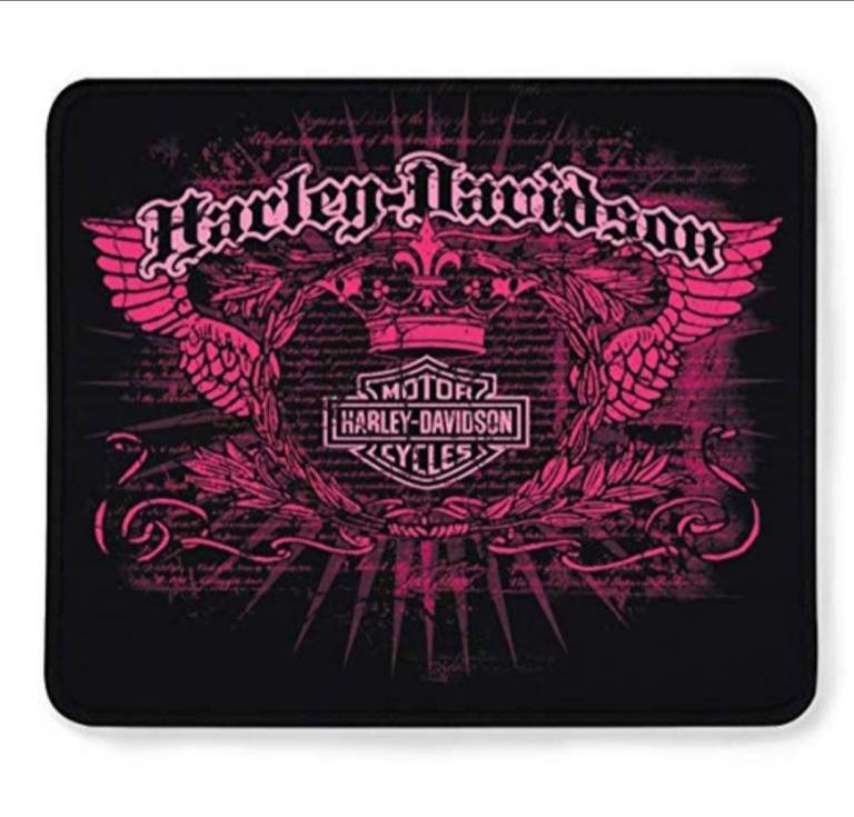 Brand new Harley-Davidson mouse mat with striking pink logo