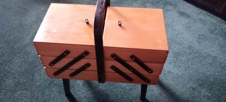 Wooden sewing/craft extending box