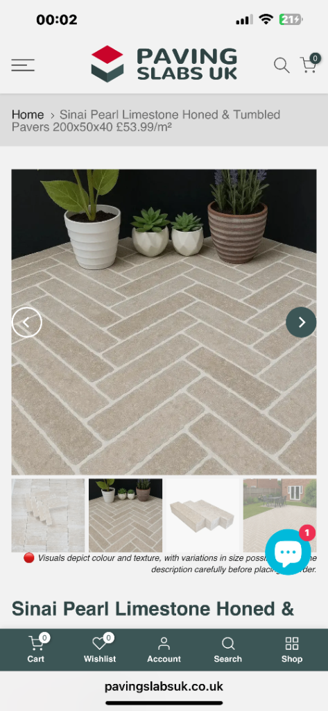 Sinai Pearl Limestone Honed & Tumbled Pavers 200x50x40