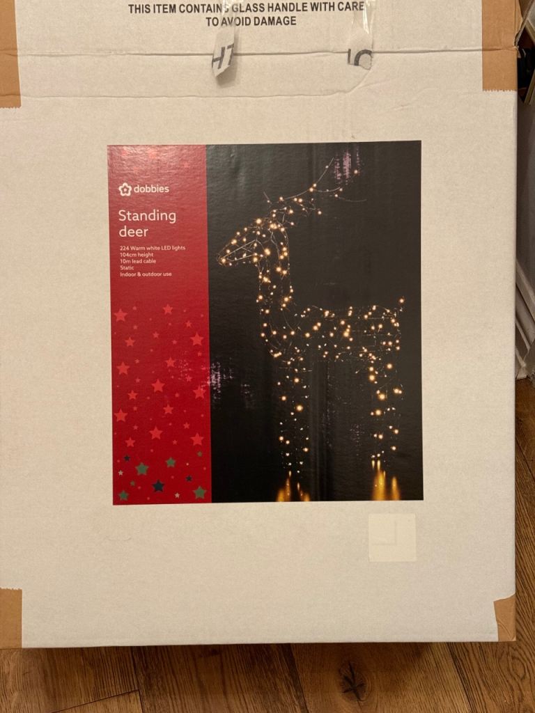 LED lit standing deer