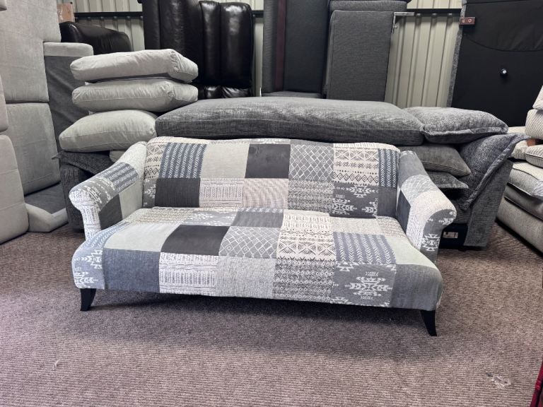 DFS Capsule collection Patchwork grey 2/3 seater sofa Delivery available