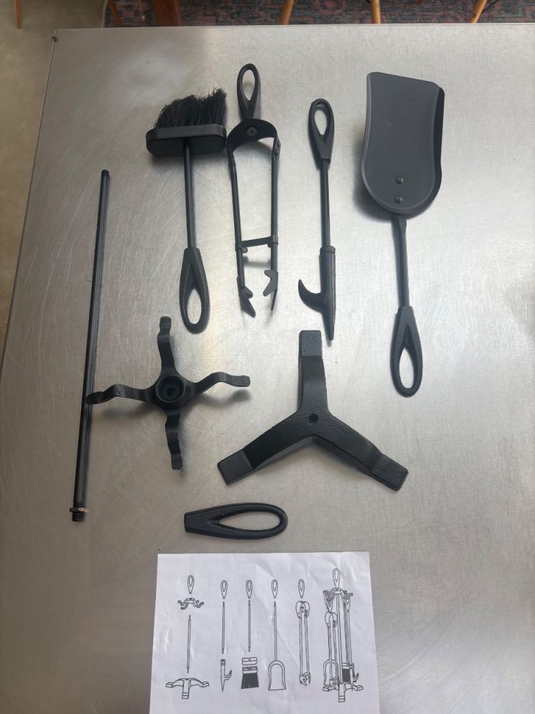 NEW Black Country Metalworks Fireside Companion Set - Black