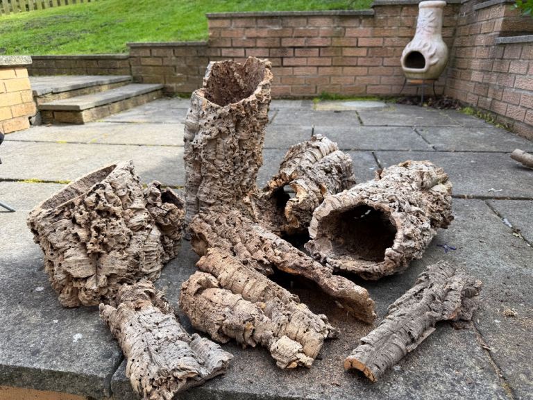 Large bundle of cork bark for vivarium 