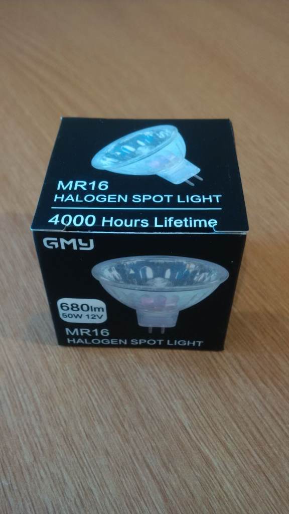 Halogen Spot Light Bulb MR16 50w 12v 680lm with 4000hrs lifetime, new in box