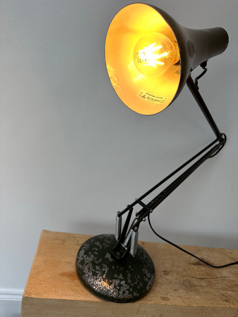 Herbert Terry Vintage Anglepoise Lamp Model 90 Rare Industrial Green ,rustic