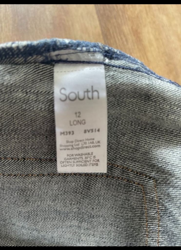 SOUTH HERITAGE 1932 Blue JEANS UK 12