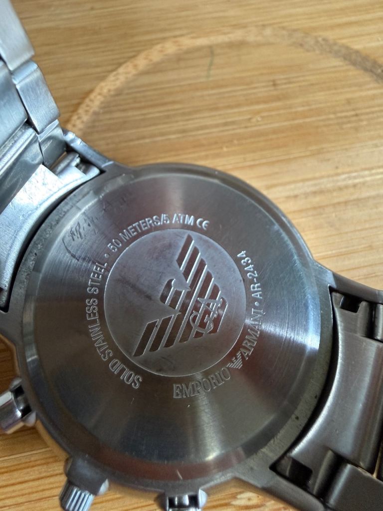 Emporio Armani Silver Watch - Good Condition