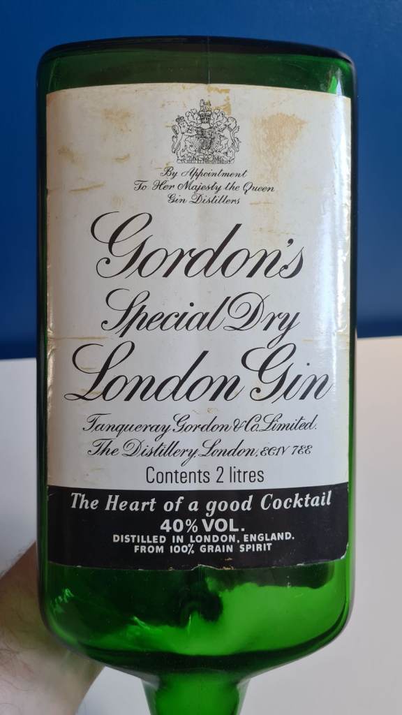 Gordon special dry gin empty bottle